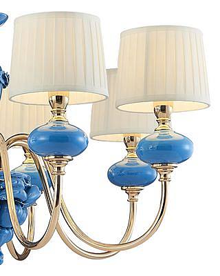 Подвесная люстра Макей 1031/8H-GD-PBL-WT