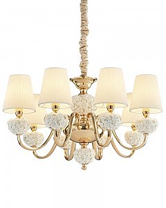 Подвесная люстра Плисанс 1032/8H-GD-WT