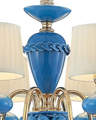 Подвесная люстра Макей 1031/6H-GD-PBL-WT