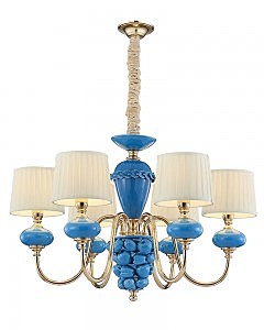 Подвесная люстра Макей 1031/6H-GD-PBL-WT