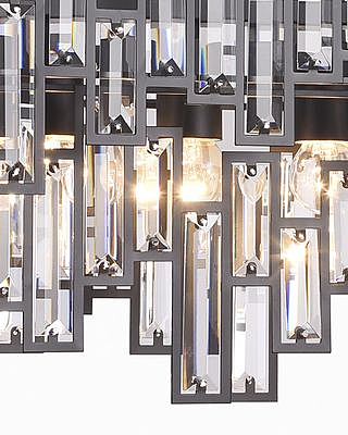 Подвесная люстра Энвер 0004/7P-BK-CL