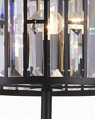 Настольная лампа Кароль 0003/3T-BK-CL