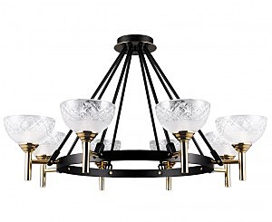 Потолочная люстра Лефевр 3301/8H-GD-BK