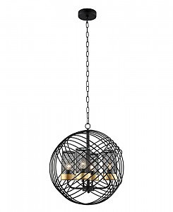 Подвесная люстра Эос 4014/4P-BK-GD