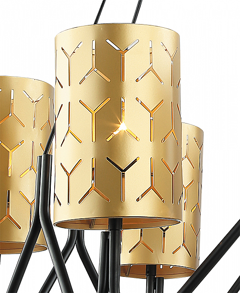 Подвесная люстра Нерей 4001/6P-BK-GD