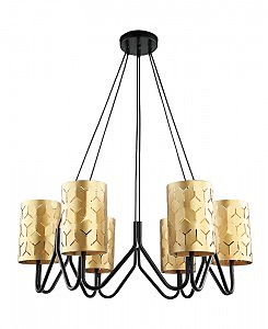 Подвесная люстра Нерей 4001/6P-BK-GD