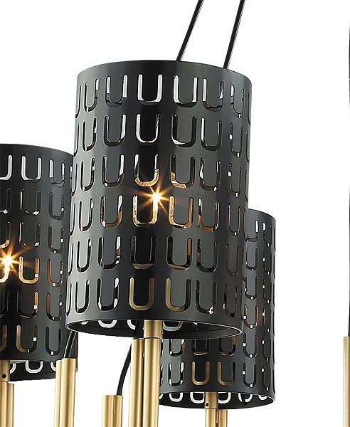 Подвесная люстра Ноэль 4005/6P-GD-BK