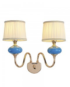 Настенное бра Макей 1031/2W-GD-PBL-WT