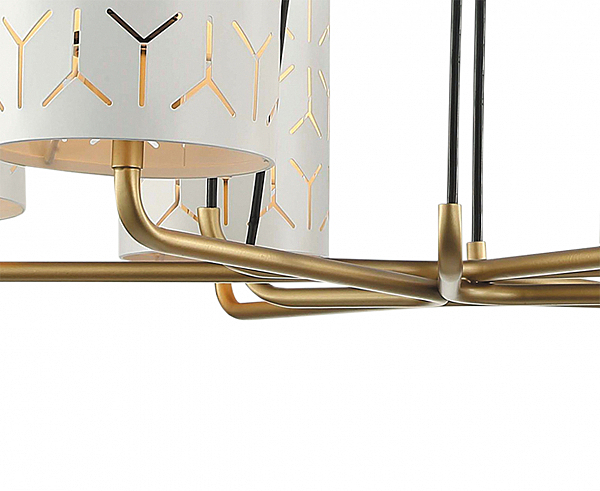 Подвесная люстра Аврил 4004/6P-GD-WT