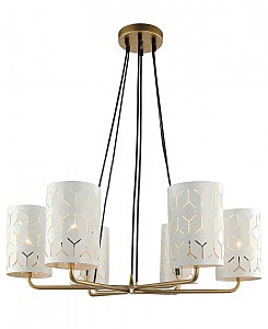 Подвесная люстра Аврил 4004/6P-GD-WT