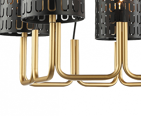 Подвесная люстра Ноэль 4005/5P-GD-BK