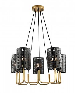 Подвесная люстра Ноэль 4005/5P-GD-BK
