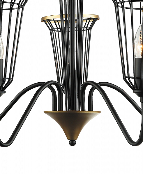 Подвесная люстра Блис 4016/5P-BK-GD