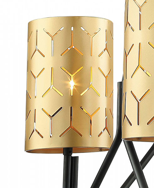 Подвесная люстра Нерей 4001/4P-BK-GD