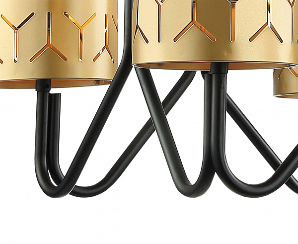 Подвесная люстра Нерей 4001/4P-BK-GD