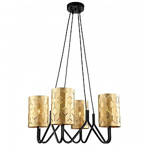 Подвесная люстра Нерей 4001/4P-BK-GD