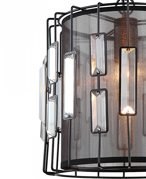 Светильник подвесной Аглая 0001/1PM-BK