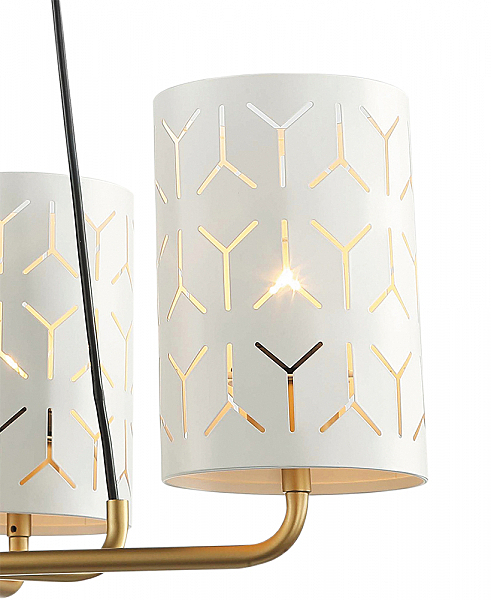 Подвесная люстра Аврил 4004/4P-GD-WT