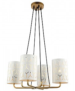 Подвесная люстра Аврил 4004/4P-GD-WT