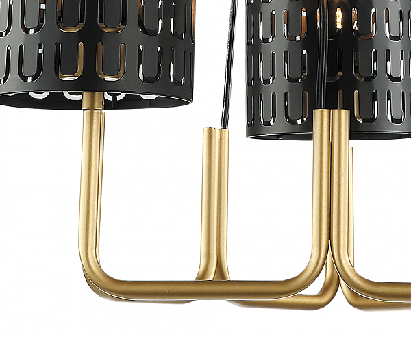 Подвесная люстра Ноэль 4005/3P-GD-BK