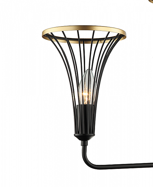 Подвесная люстра Ивес 4017/3P-BK-GD