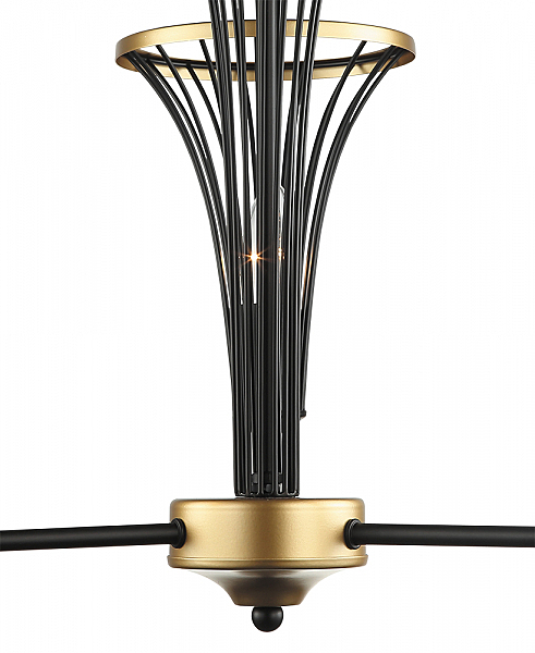 Подвесная люстра Ивес 4017/3P-BK-GD