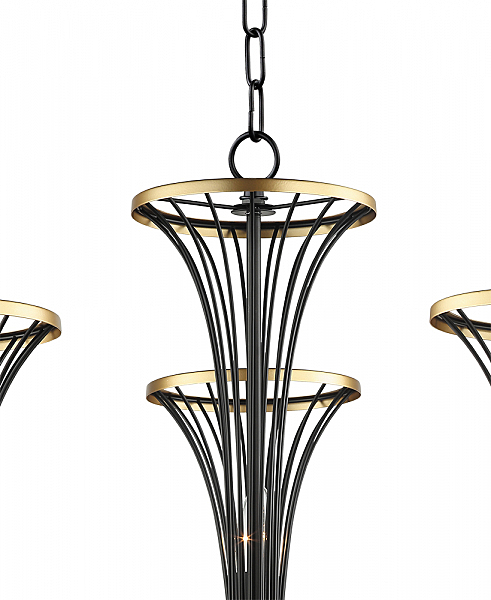 Подвесная люстра Ивес 4017/3P-BK-GD