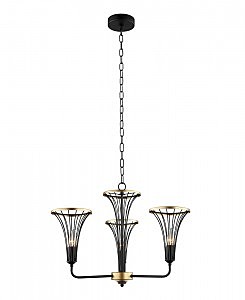 Подвесная люстра Ивес 4017/3P-BK-GD