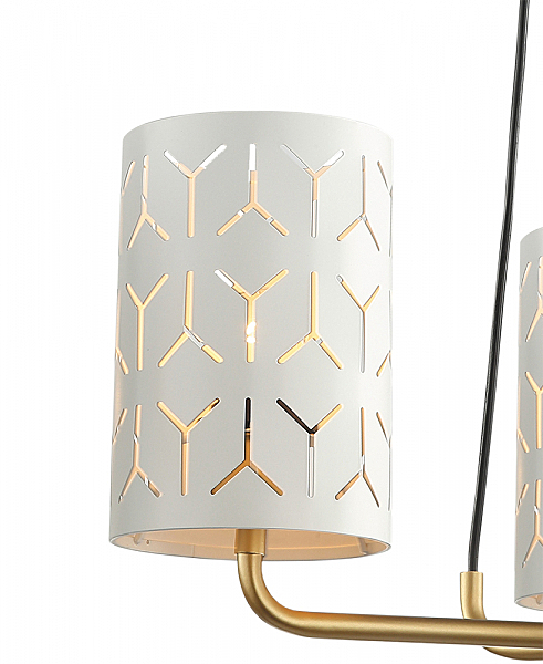 Подвесная люстра Аврил 4004/3P-GD-WT