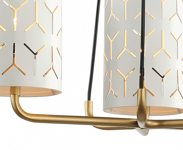 Подвесная люстра Аврил 4004/3P-GD-WT