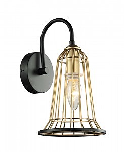 Настенное бра Вейлер 4018/1W-BK-GD