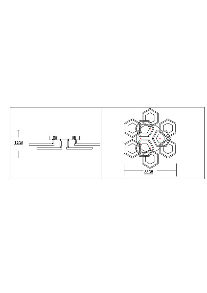 Потолочная люстра Hexagon 10236/9LED