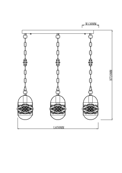 Светильник подвесной Lassie 10168/3S