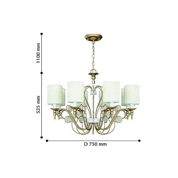 Подвесная люстра Lietta 2493-8P