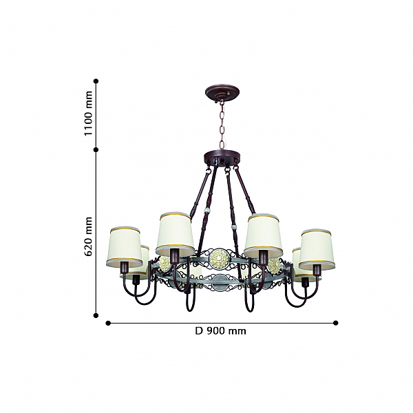Подвесная люстра Fiona 2532-8PC