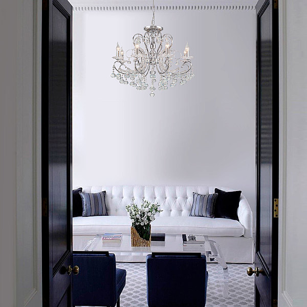 Подвесная люстра Collana 10096/8 хром/прозрачный хрусталь Strotskis