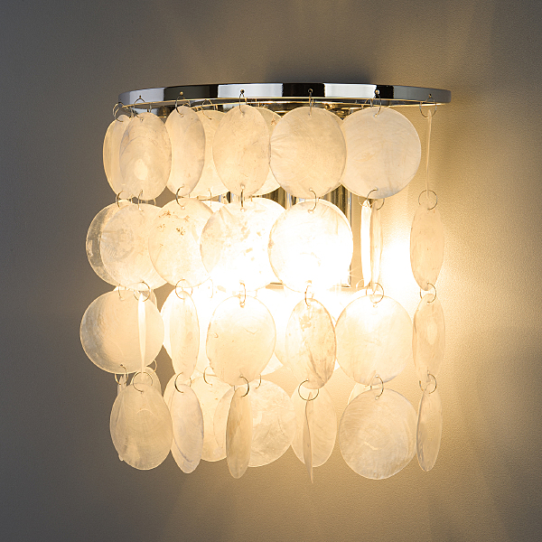 Настенное бра Sandra 60084/2 хром/перламутр