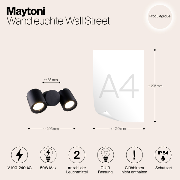 Настенное бра Wall Street O010WL-02B