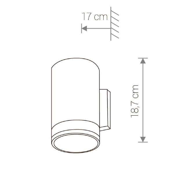Уличный настенный светильник Rock 3405