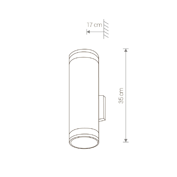 Уличный настенный светильник Rock 3407