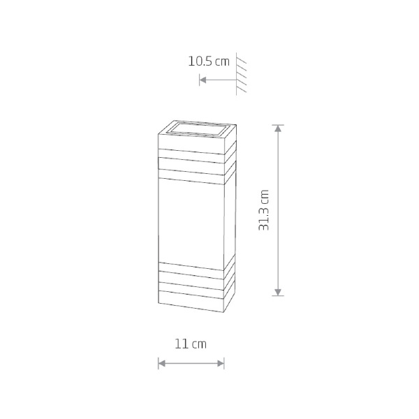 Уличный настенный светильник Rio 4424