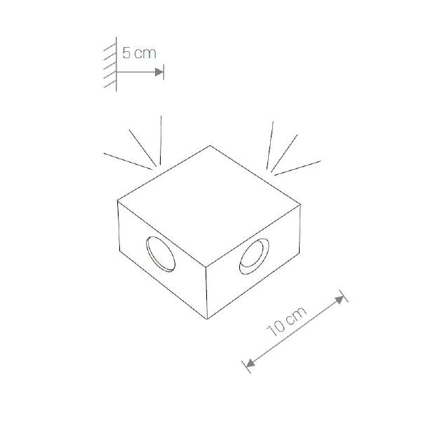 Уличный настенный светильник Zem 4444
