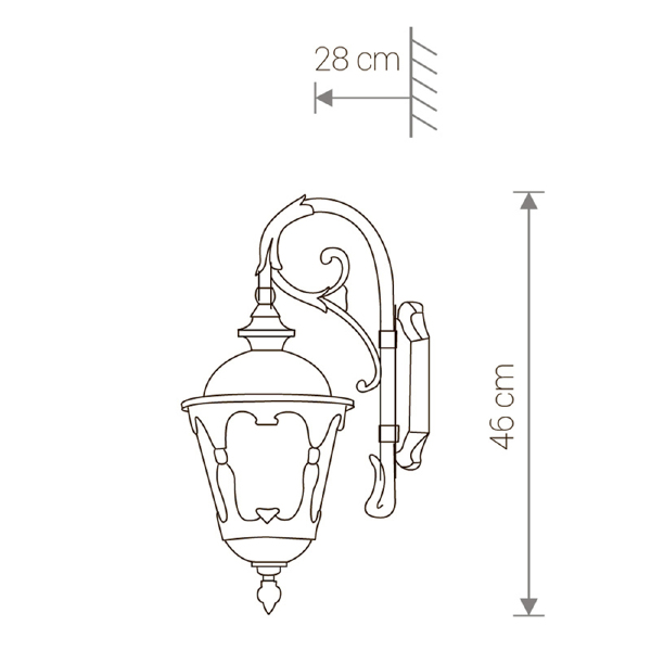 Уличный настенный светильник Tybr 4686