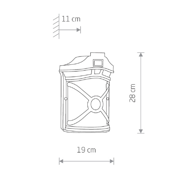 Уличный настенный светильник Don 4687