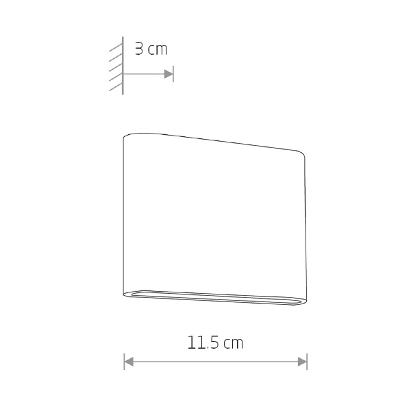 Уличный настенный светильник Semi 6775