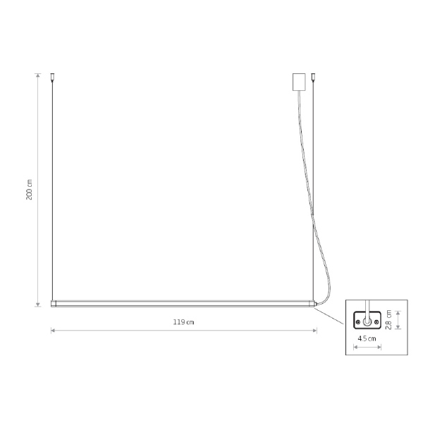 Светильник подвесной H Led 8908