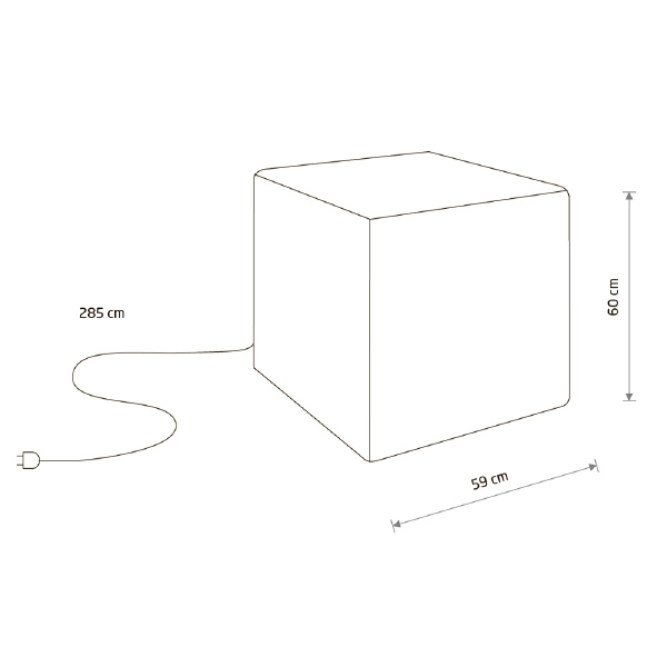 Уличный наземный светильник Cumulus Cube 8965