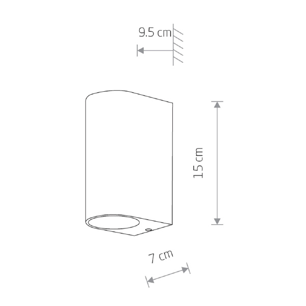Уличный настенный светильник Arris 9515