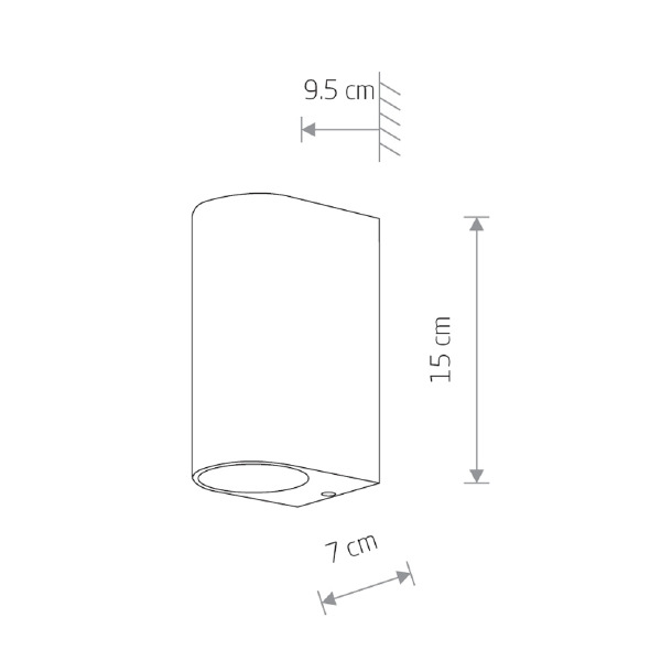 Уличный настенный светильник Nico 9517