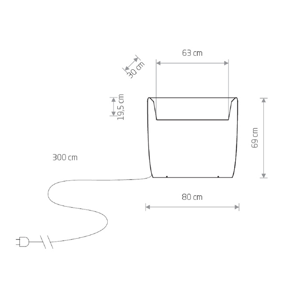 Уличный наземный светильник Flowerpot 9713